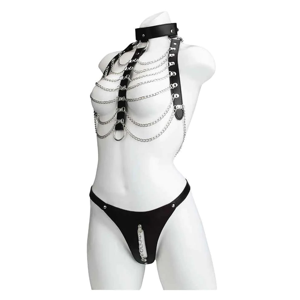 S&M Essentials．Chain Link Crotchless BDSM Outfit BDSM Bikini套裝