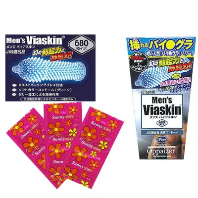 日本中西 - Men's Viaskin 凸點型安全套 (6片@1盒)