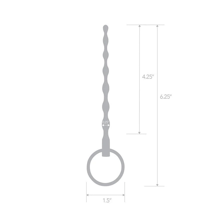 BLUELINE-金屬導管 4.25" Stainless Steel ribbed urethral sound