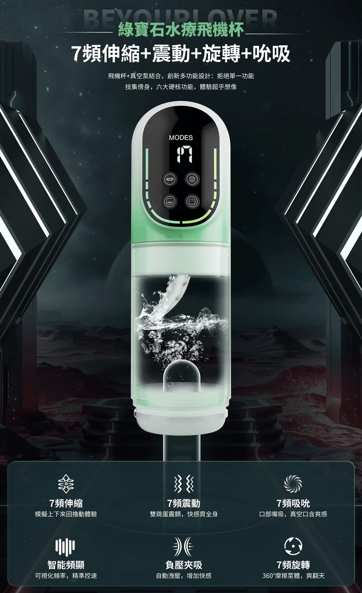 BeYourLover 夏季清爽款 綠寶石水療 電動飛機杯