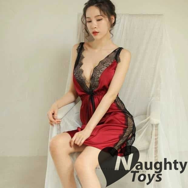 Naughty Clothes NT-125 吊帶蕾絲花邊睡裙 情趣內衣