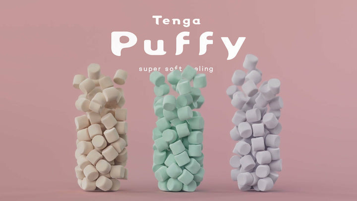 TENGA Puffy Sugar White-003 可重複使用柔軟飛機杯 白色