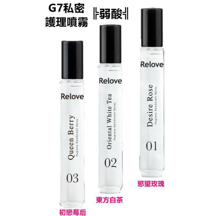 台灣Relove - G7私密弱酸護理噴霧15g (三種香味)