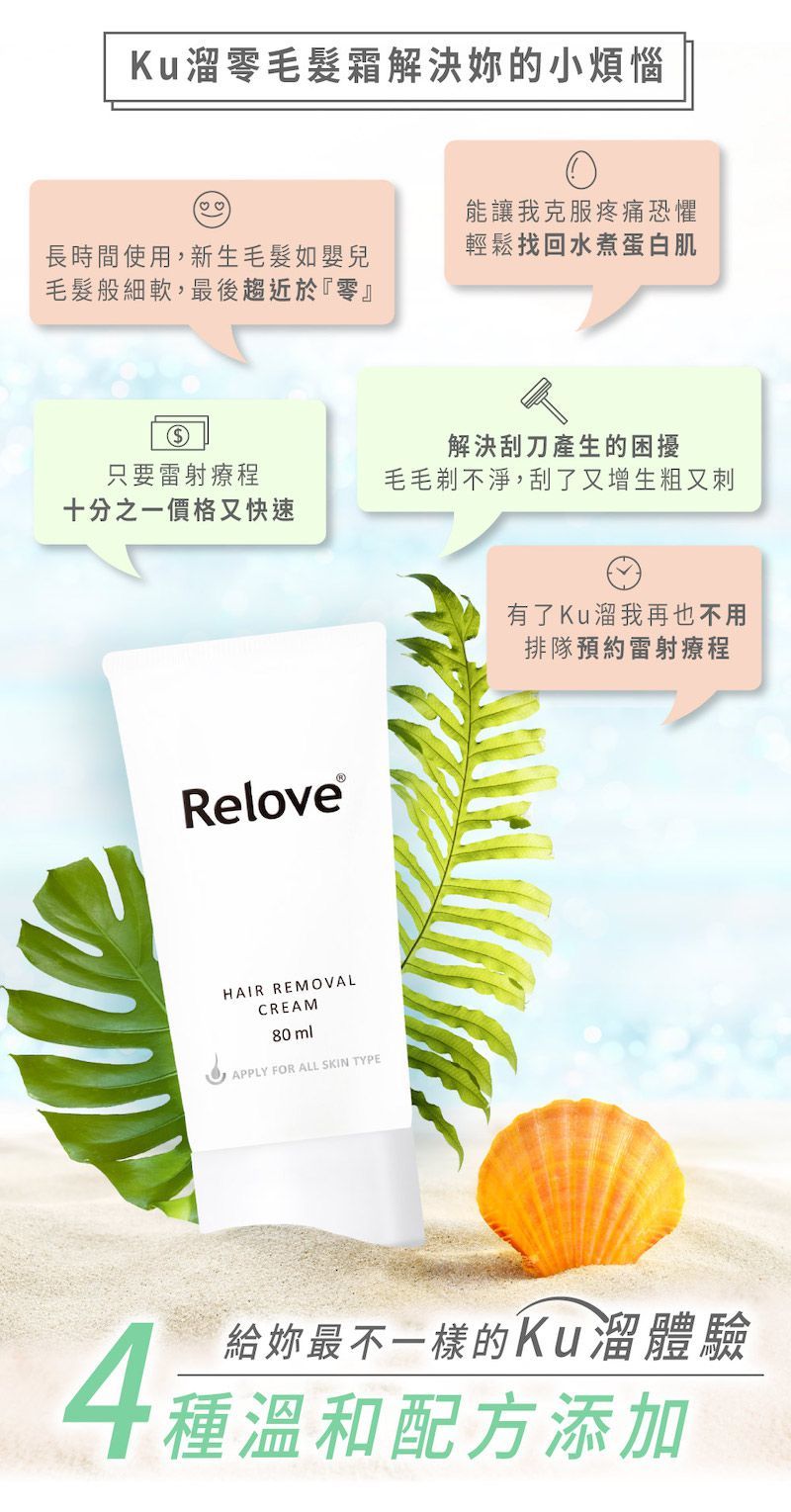 Relove SKIN care 除毛膏 80ml