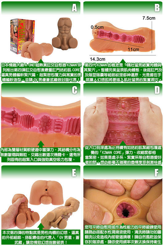 A-ONE 男體軀幹緊穴篇 K2 MAN CORE ANAL HOLE